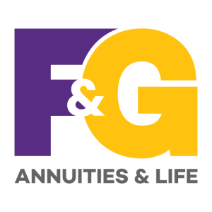 A black and yellow logo for f & g annuities