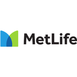 A black and green logo for metlife.