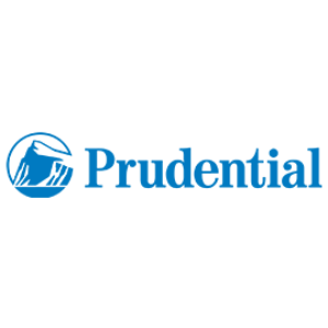 A blue logo is shown for prudential.